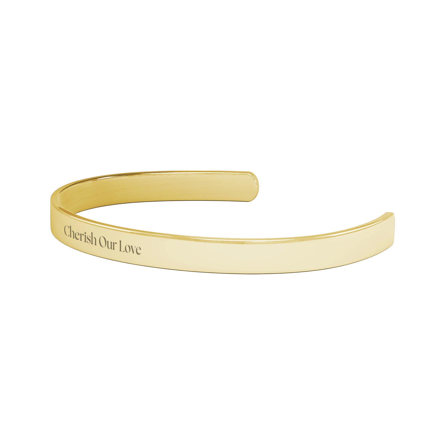 Brazalete con grabado "CherishOur Love"