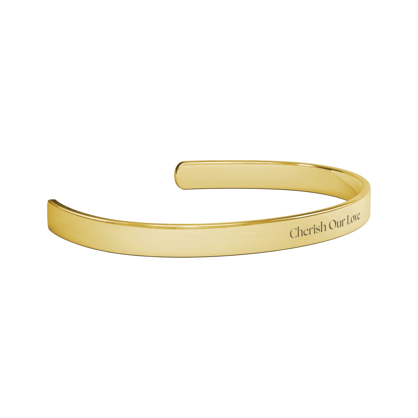 Brazalete con grabado "CherishOur Love"