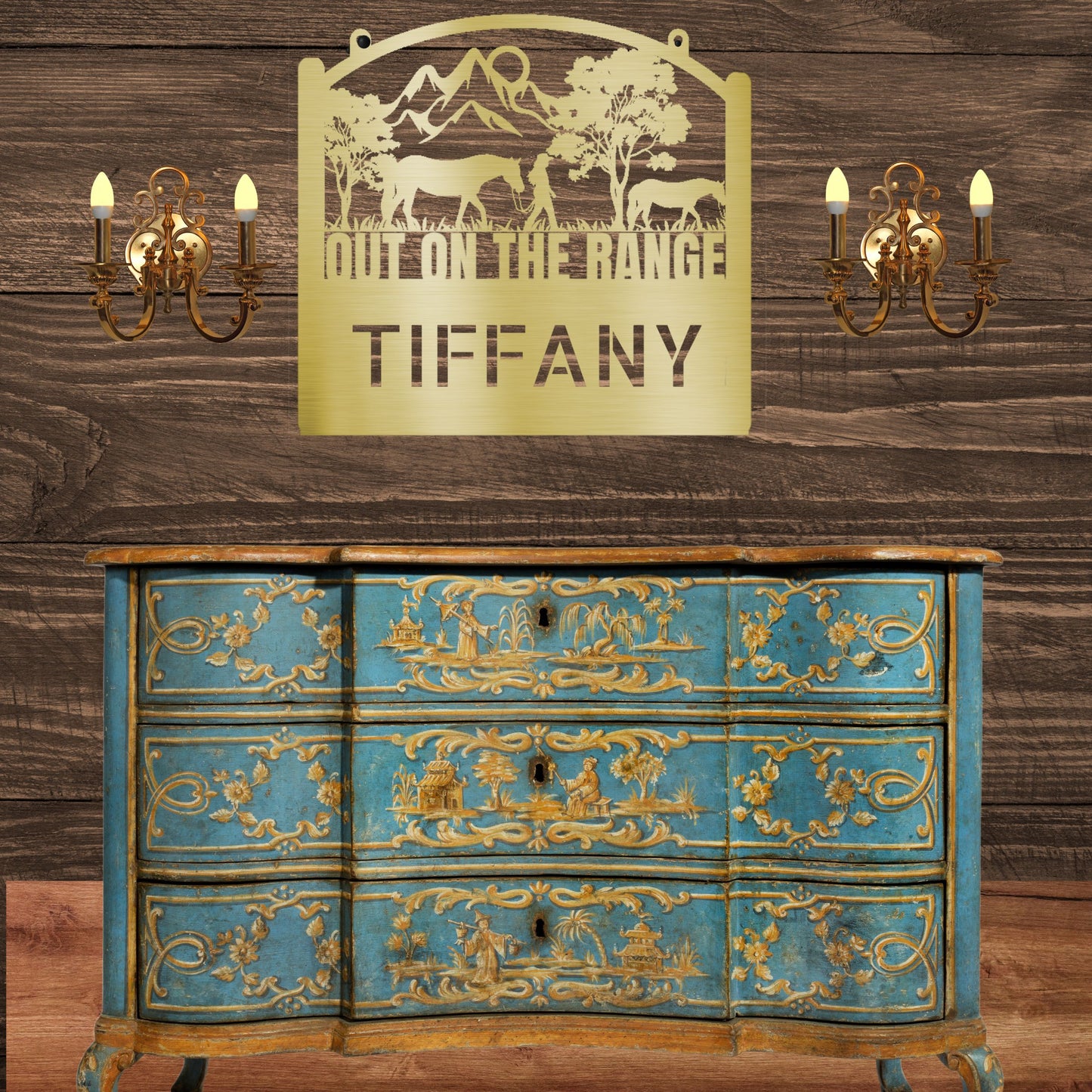 Personalized Out On The Range 2 Laser- Cut Custom Steel Wall Decor