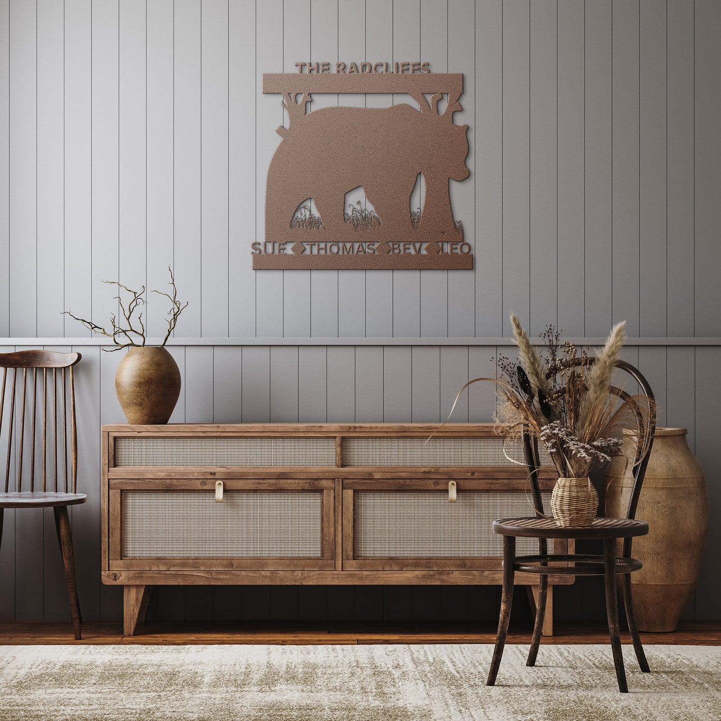 Personalized "BEAR" Die Cut Wall Art