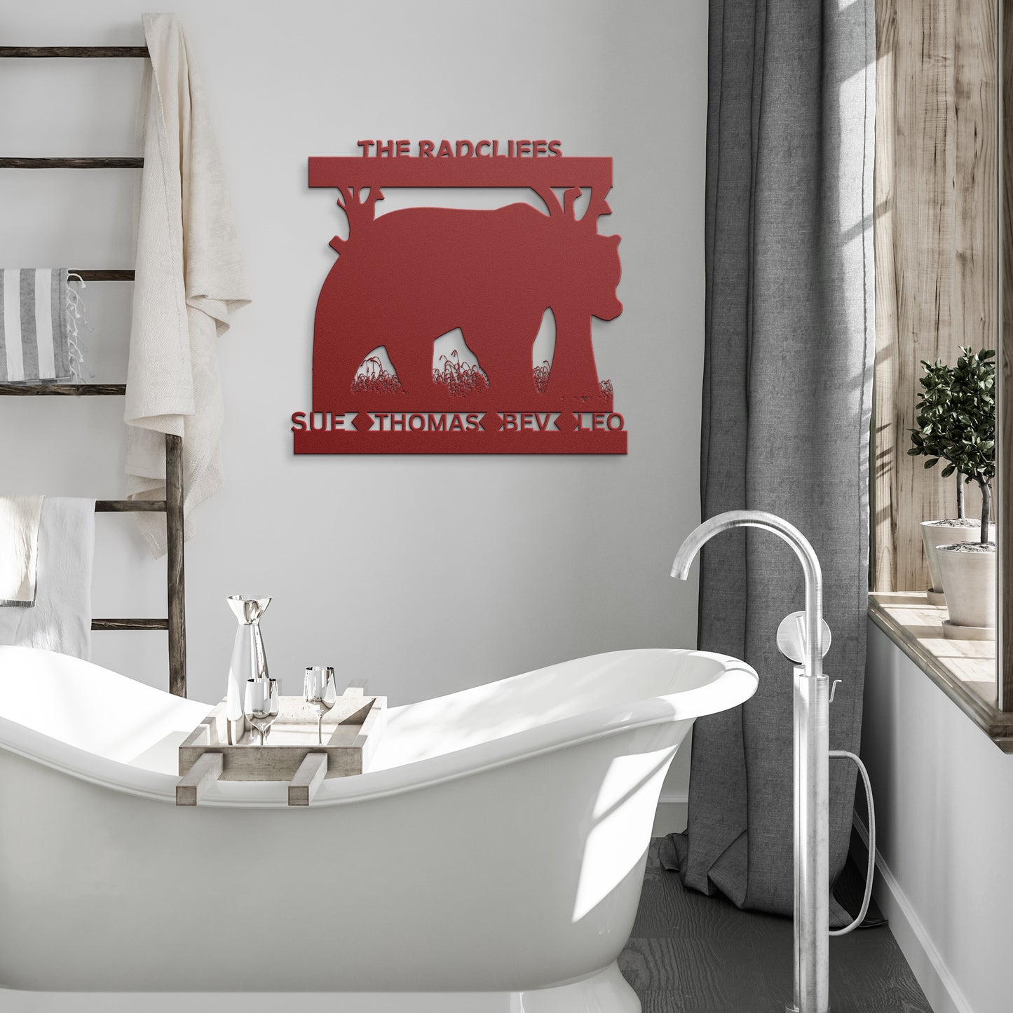 Arte de pared troquelado personalizado "OSO"