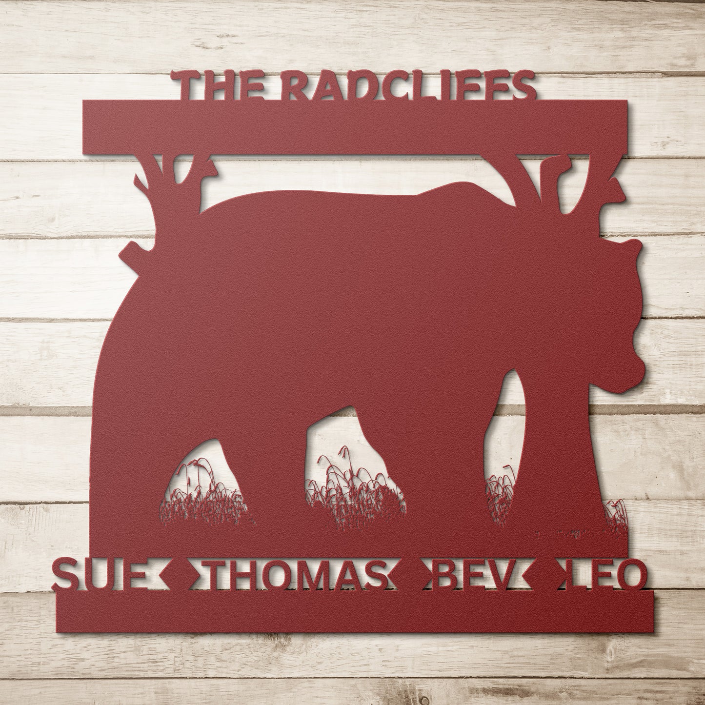 Personalized "BEAR" Die Cut Wall Art