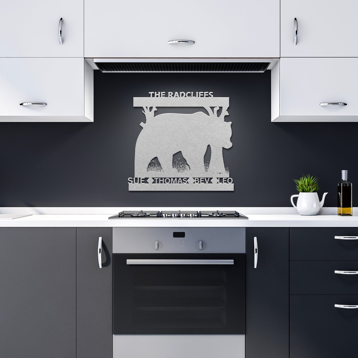 Arte de pared troquelado personalizado "OSO"