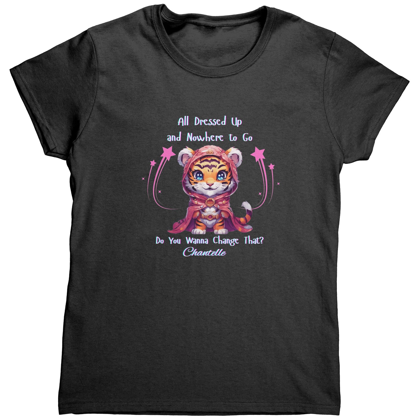 Camiseta personalizada "Gato: ¡Todo disfrazado y sin dónde ir!" para ella