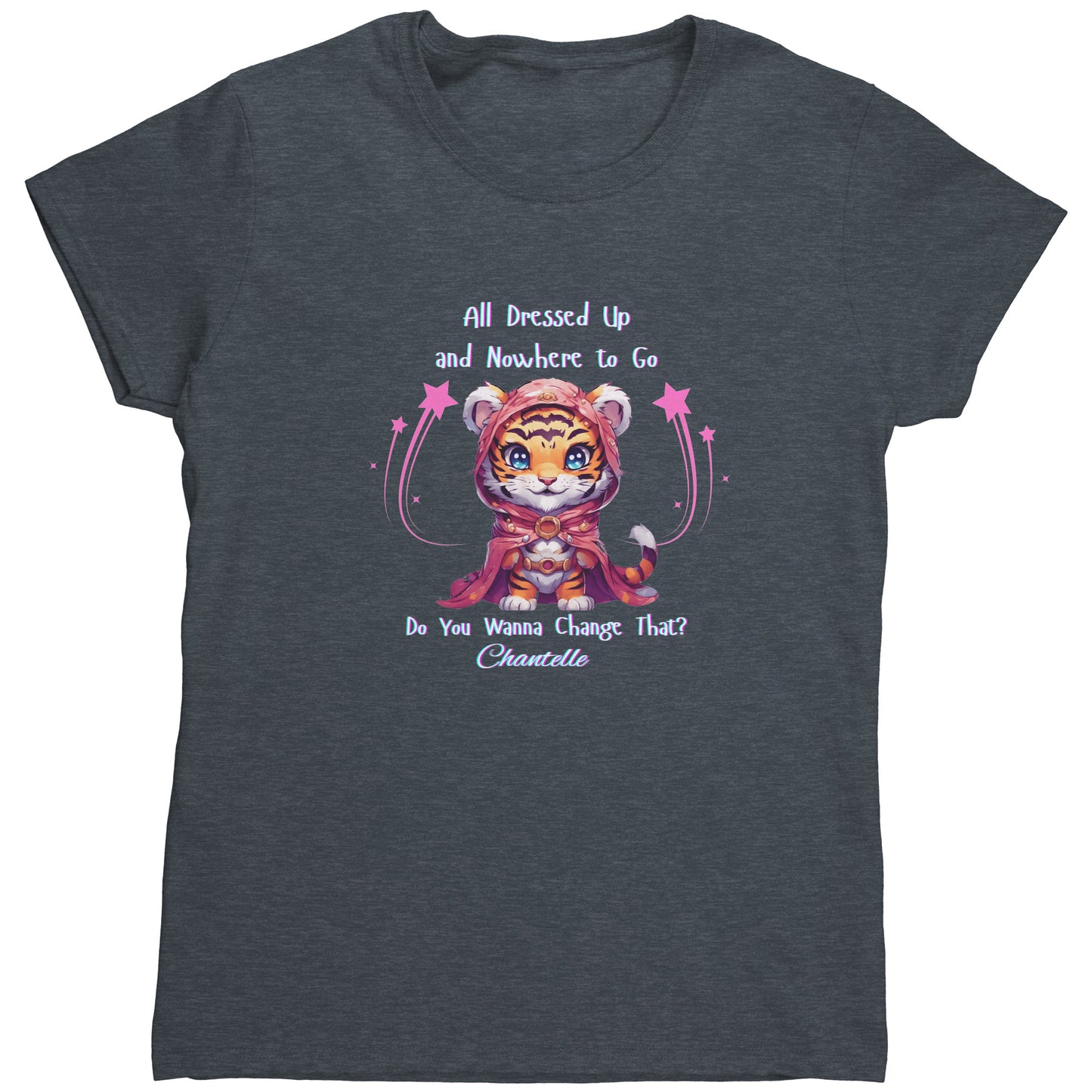 Camiseta personalizada "Gato: ¡Todo disfrazado y sin dónde ir!" para ella