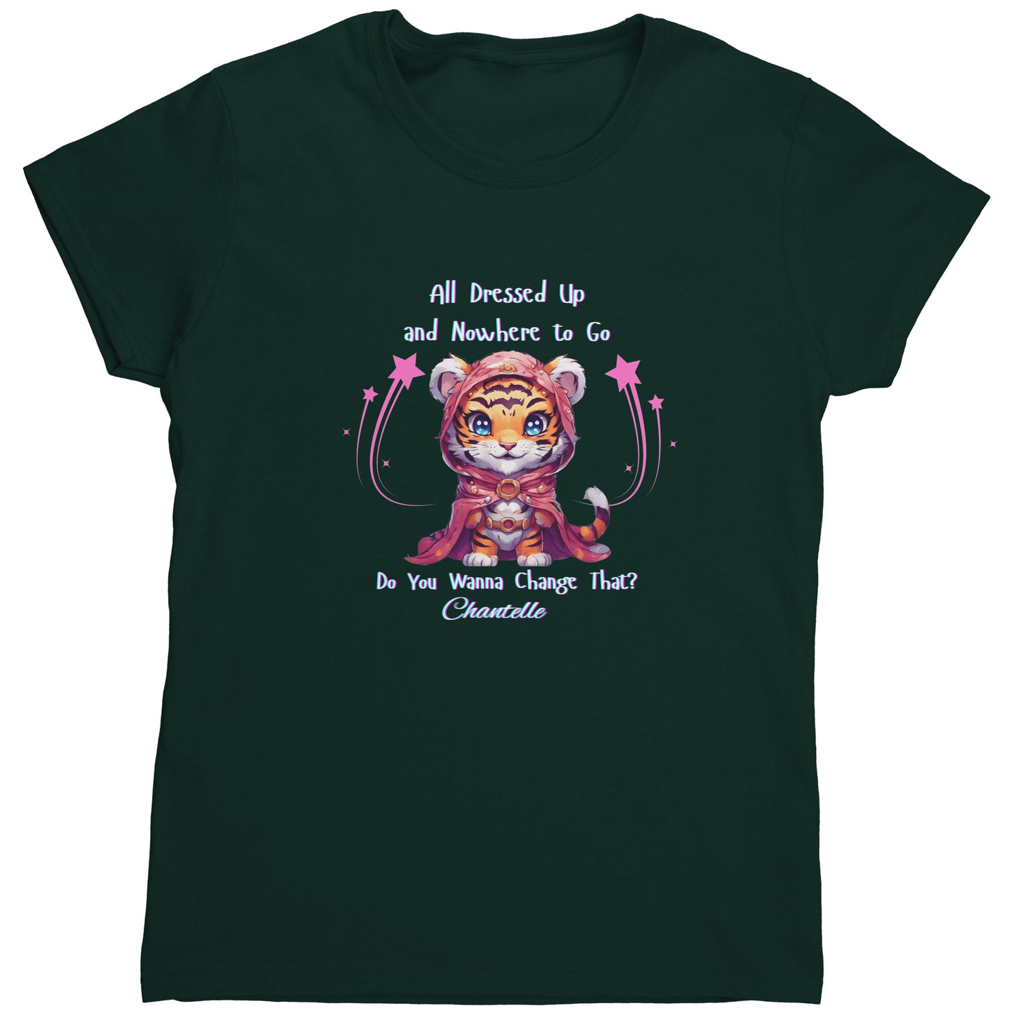 Camiseta personalizada "Gato: ¡Todo disfrazado y sin dónde ir!" para ella