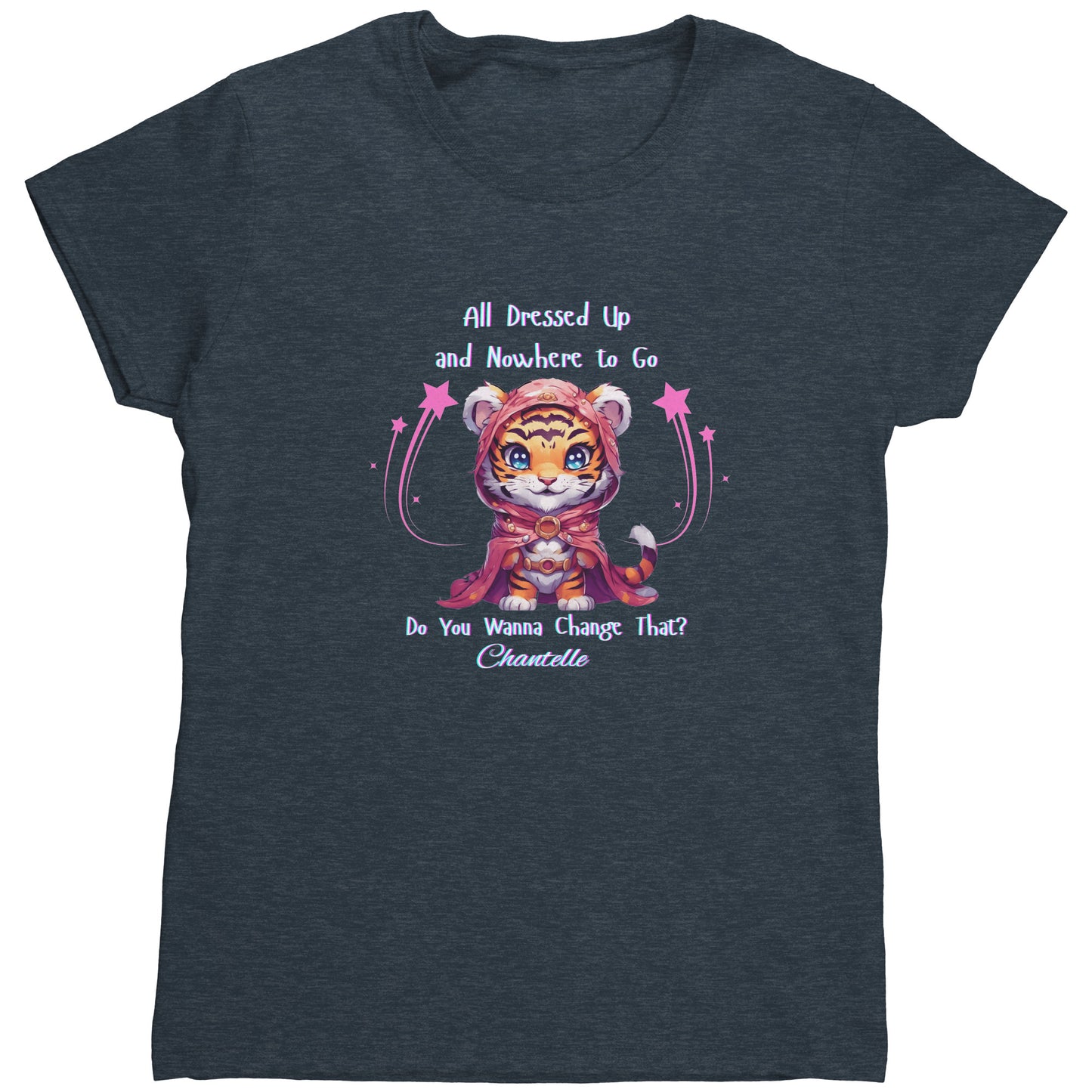 Camiseta personalizada "Gato: ¡Todo disfrazado y sin dónde ir!" para ella