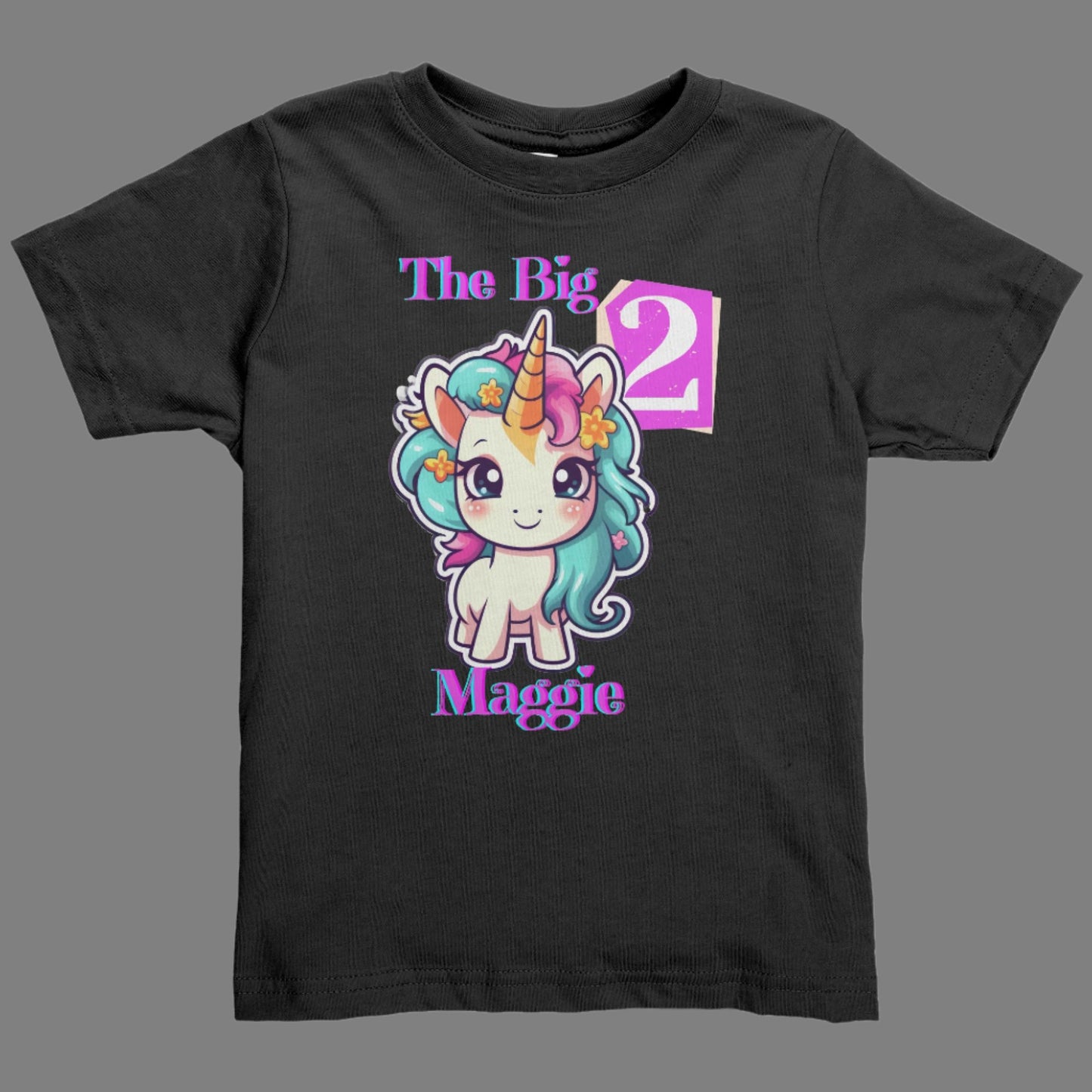 Personalized Customized Unicorn Birthday Girl Toddler Shirt Gift