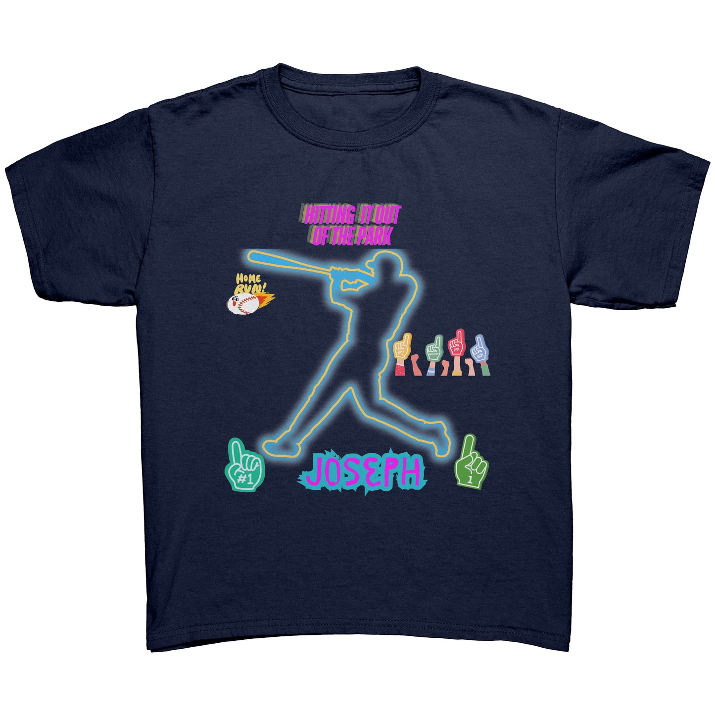 Camiseta juvenil personalizada "Golpeando el balón"