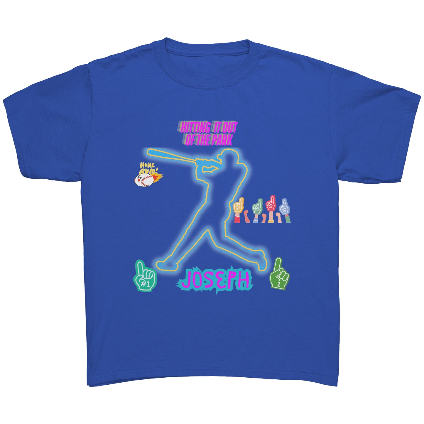 Camiseta juvenil personalizada "Golpeando el balón"