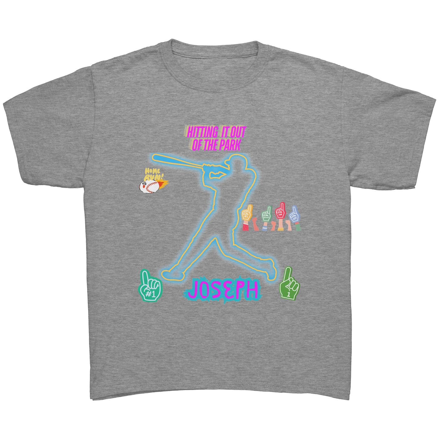 Camiseta juvenil personalizada "Golpeando el balón"