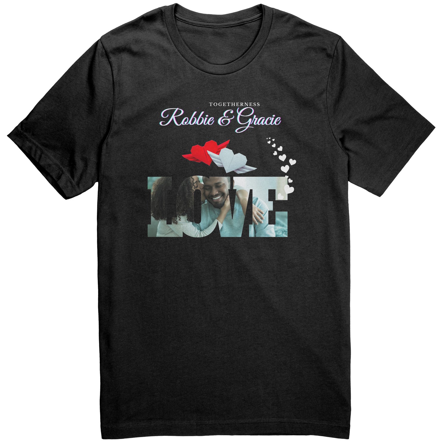 Personalized Love Couple Photo Canvas Unisex Shirt