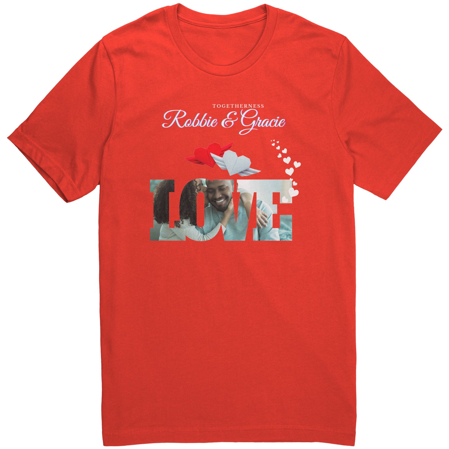 Personalized Love Couple Photo Canvas Unisex Shirt
