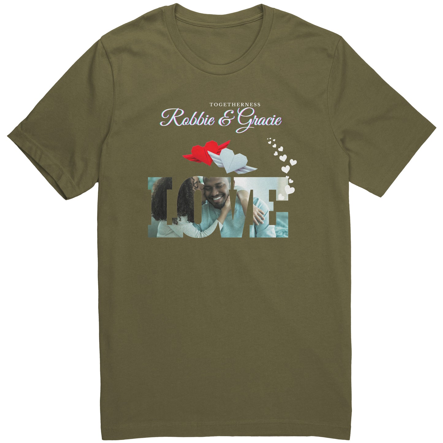 Personalized Love Couple Photo Canvas Unisex Shirt