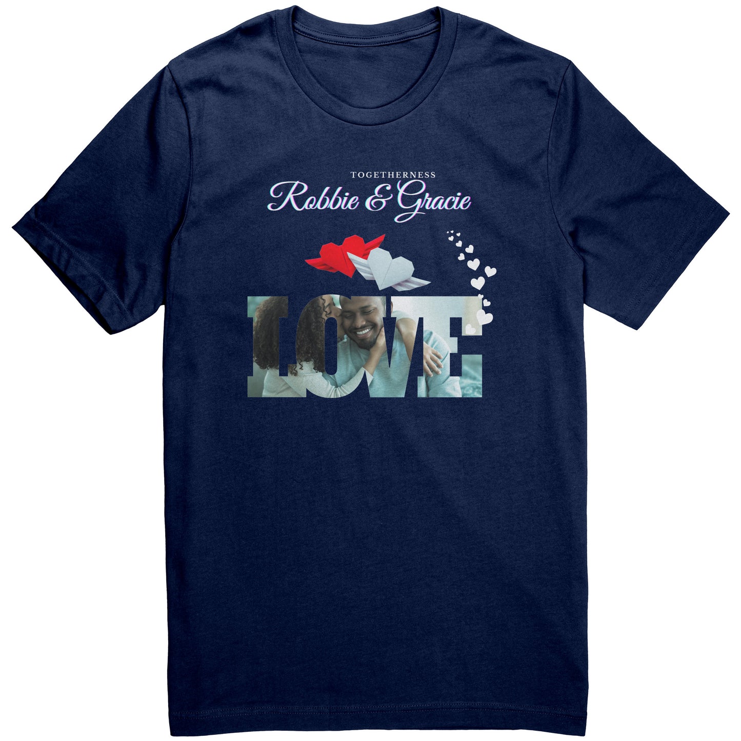 Personalized Love Couple Photo Canvas Unisex Shirt