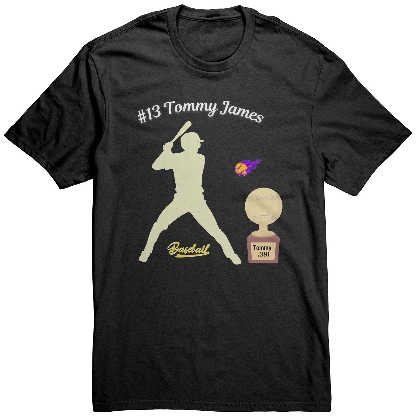 Camiseta de béisbol personalizada "Trofeo" para adultos