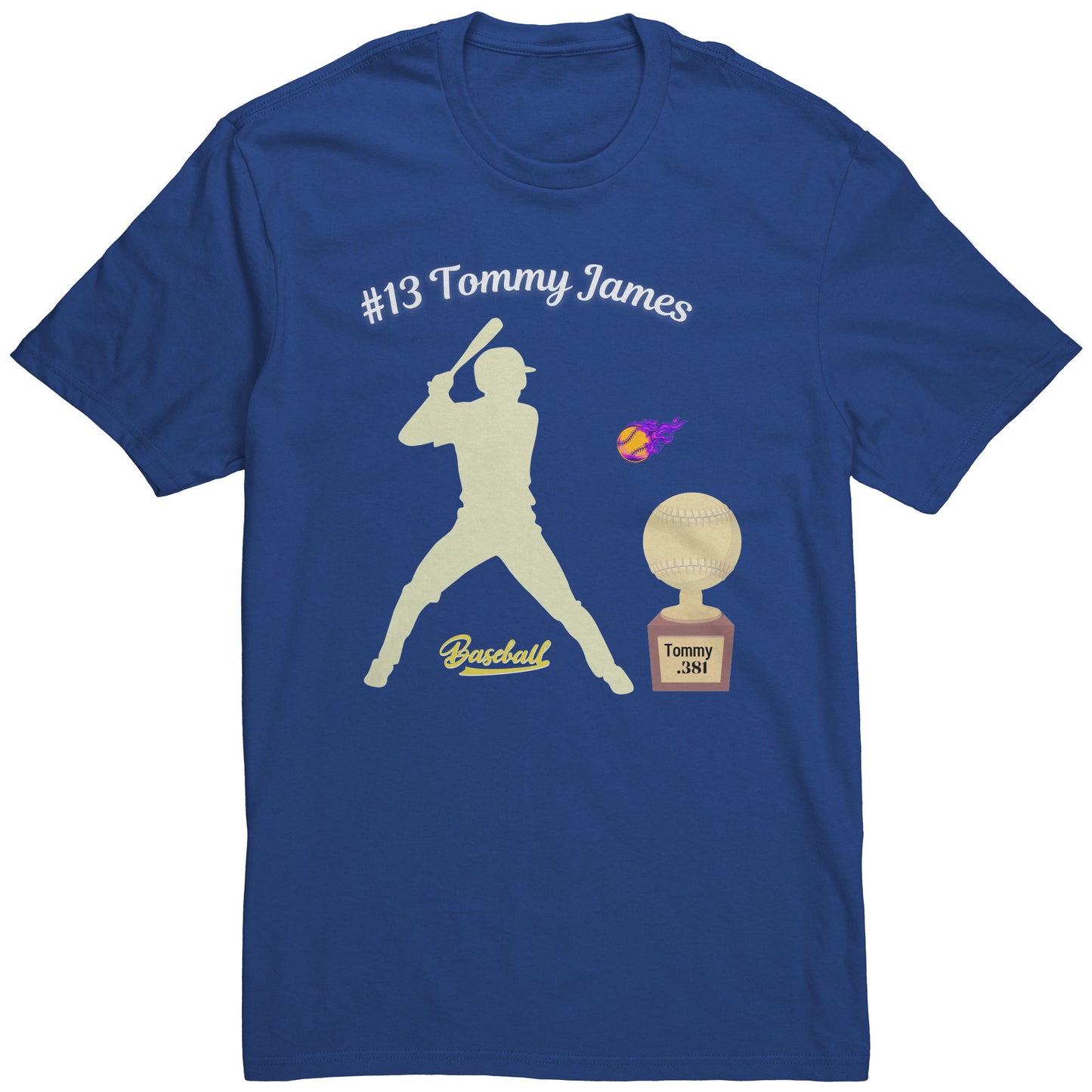 Camiseta de béisbol personalizada "Trofeo" para adultos