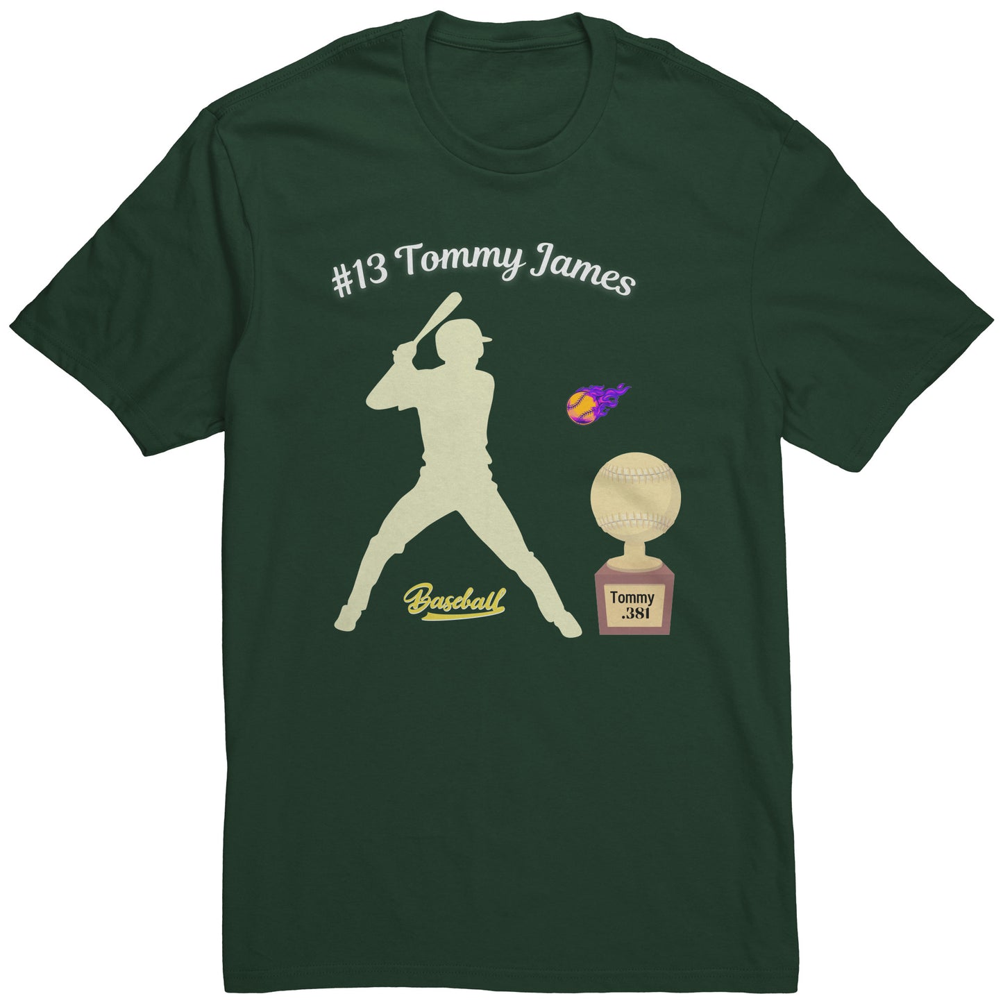 Camiseta de béisbol personalizada "Trofeo" para adultos
