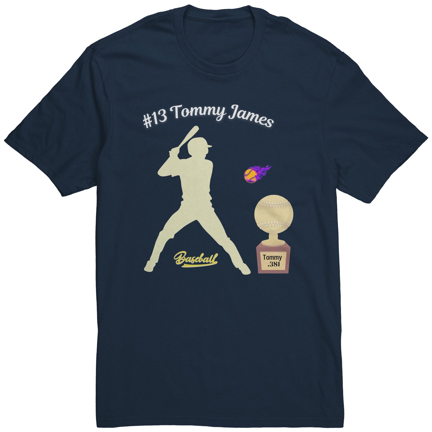 Camiseta de béisbol personalizada "Trofeo" para adultos