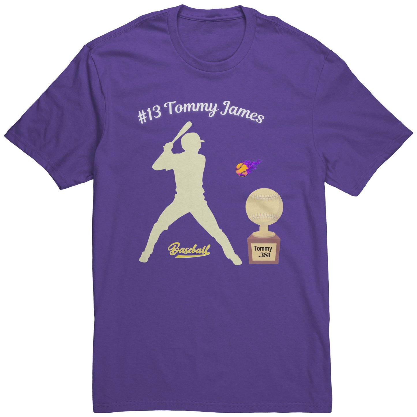Camiseta de béisbol personalizada "Trofeo" para adultos