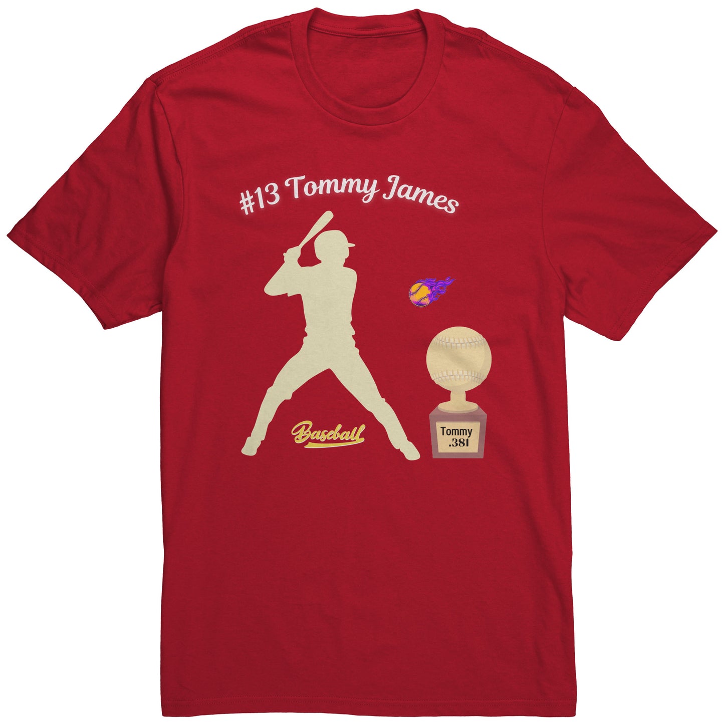 Camiseta de béisbol personalizada "Trofeo" para adultos