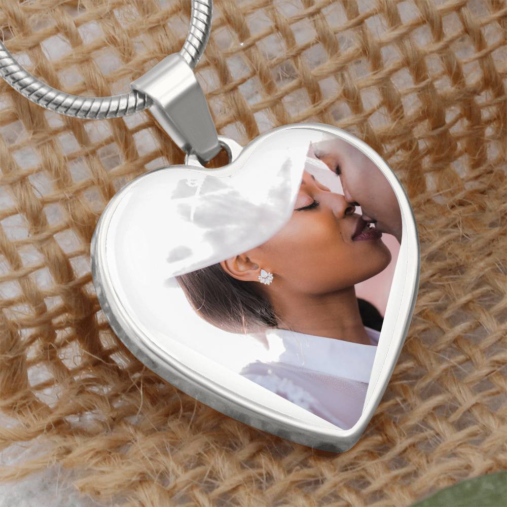 Collar de corazón con foto personalizado