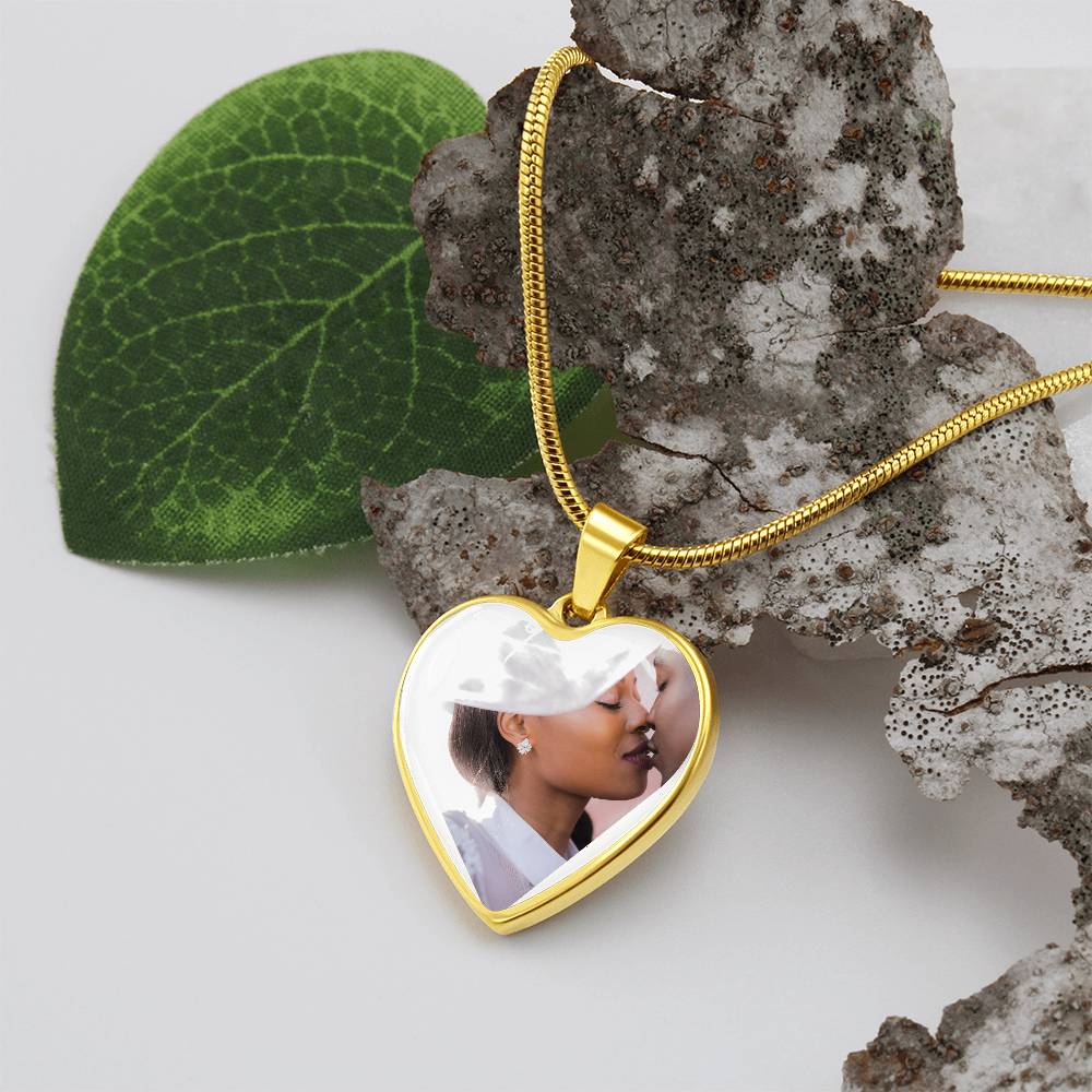 Collar de corazón con foto personalizado