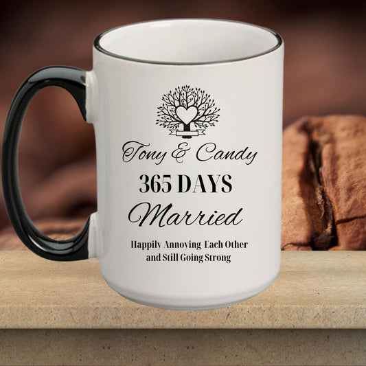 Personalized First Anniversary Mug Gift - Humorous