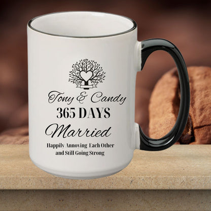 Personalized First Anniversary Mug Gift - Humorous