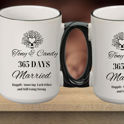 Personalized First Anniversary Mug Gift - Humorous