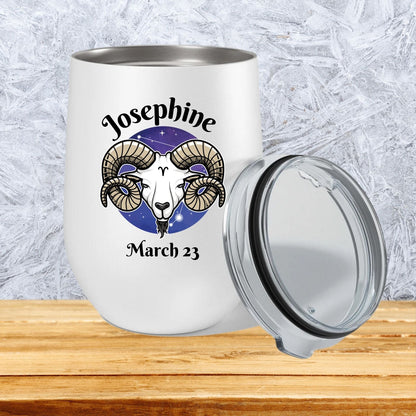 ZODIAC SIGN" BIRTHDAY WINE TUMBLER