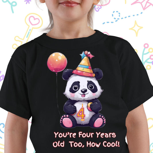 Panda Toddler Birthday Short Sleeve Tee