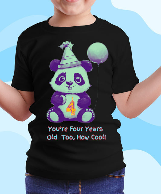 Panda Toddler Birthday Short Sleeve Tee