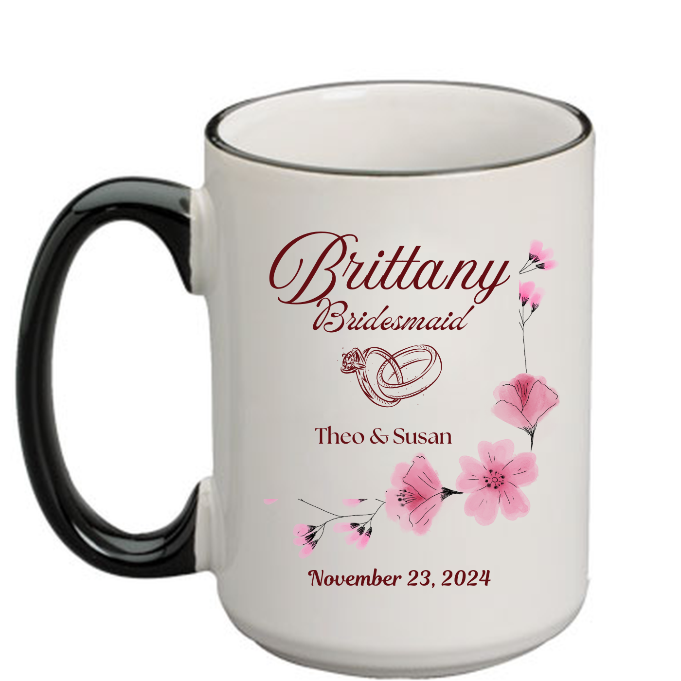 Personalized Maid Of Honor, Matron Of Honor, Bridesmaid Mug Gift