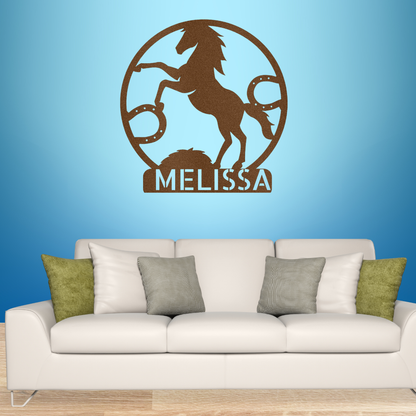 Personalized  and Customized "Horse" Steel Wall Decor