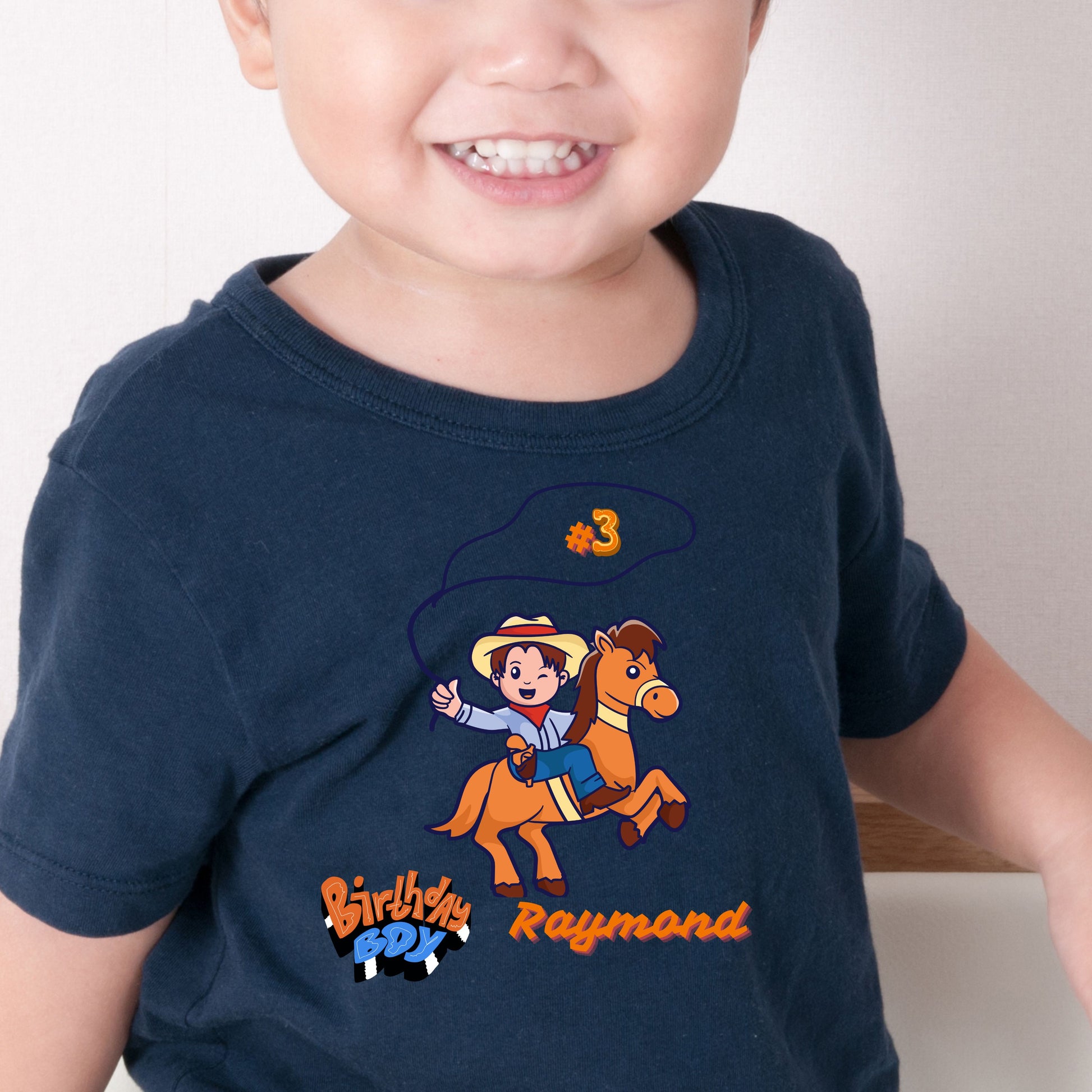 Personalized Cowboy "Birthday Boy" Toddler Shirt