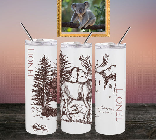 Personalized DEER 20 oz. SKINNY TUMBLER