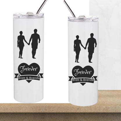 Personalized "FOREVER" Wedding/Engagement Tumbler Gift