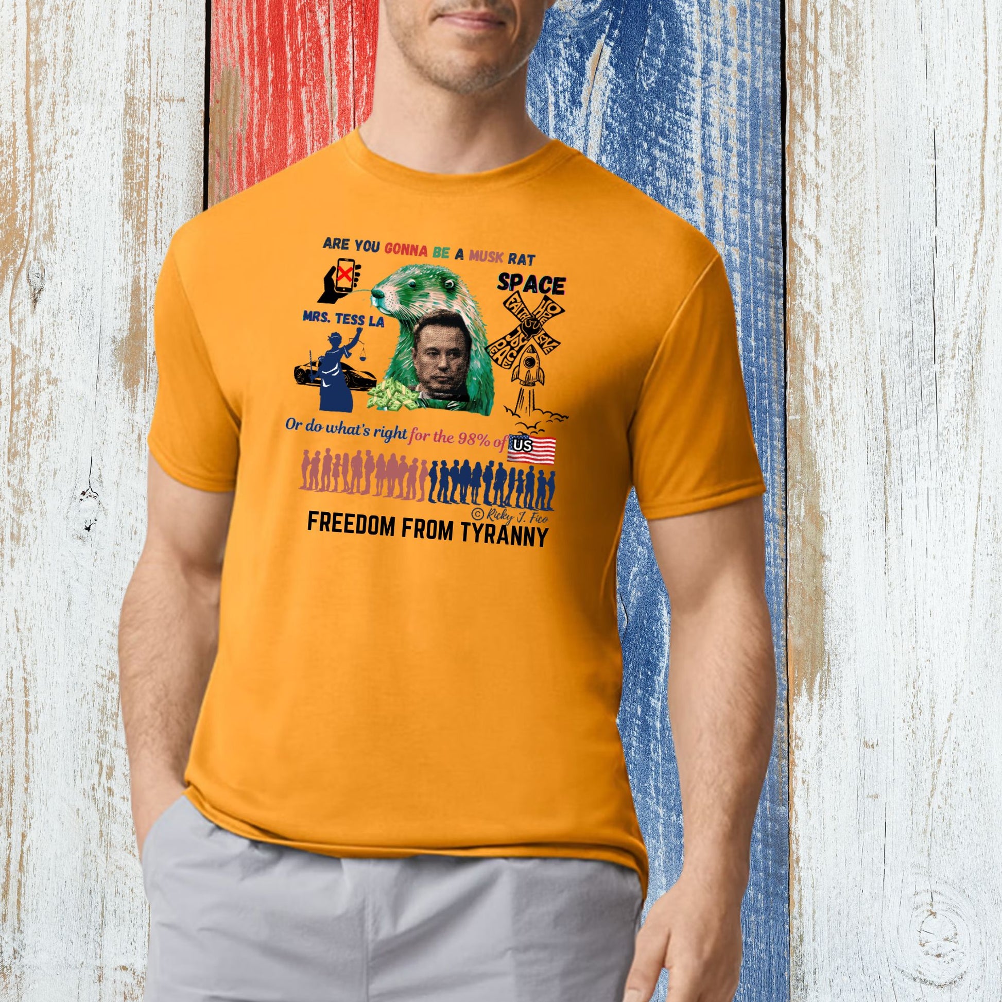 Freedom Citizenry, Musk -  United States at the Crossroads Inspirational  Unisex T-Shirt