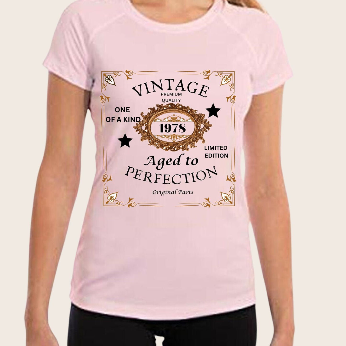 Vintage Pink T-Shirt Gift for her