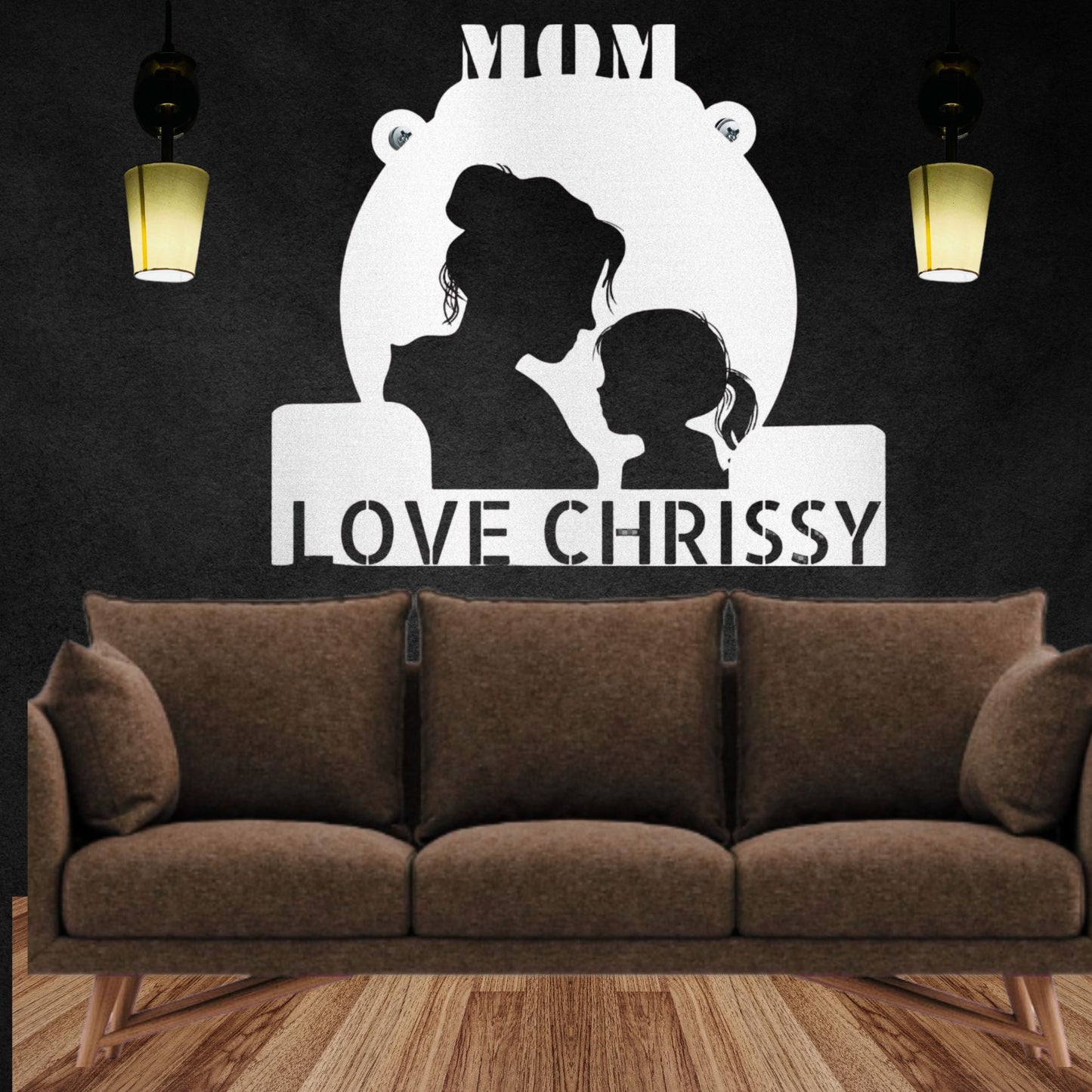 Personalized "MOM" Laser-Cut Steel Wall Art – Mother's Day, Birthday, Mother Appreciation Gift