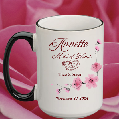 Personalized Maid Of Honor, Matron Of Honor, Bridesmaid Mug Gift