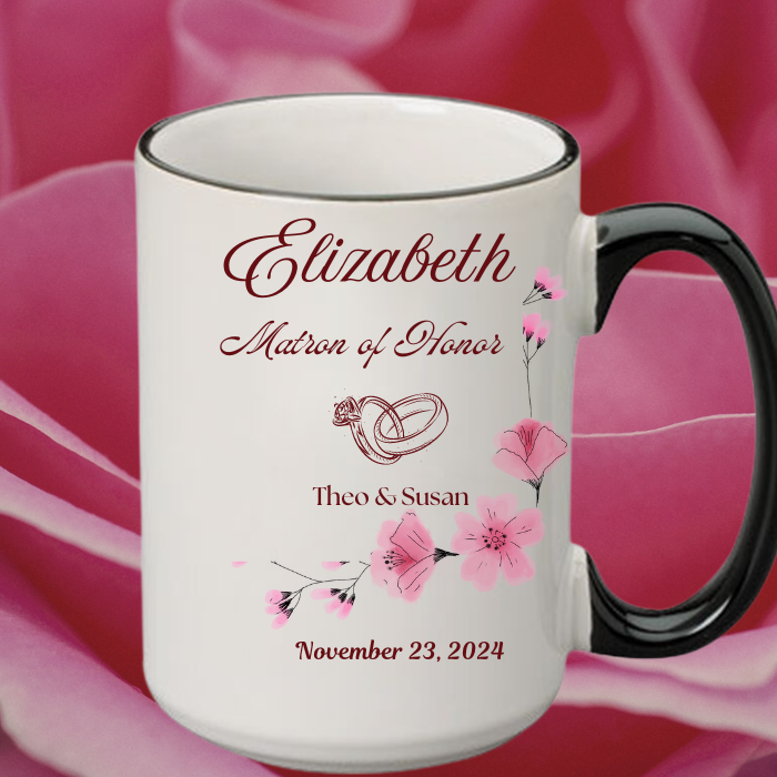 Personalized Maid Of Honor, Matron Of Honor, Bridesmaid Mug Gift