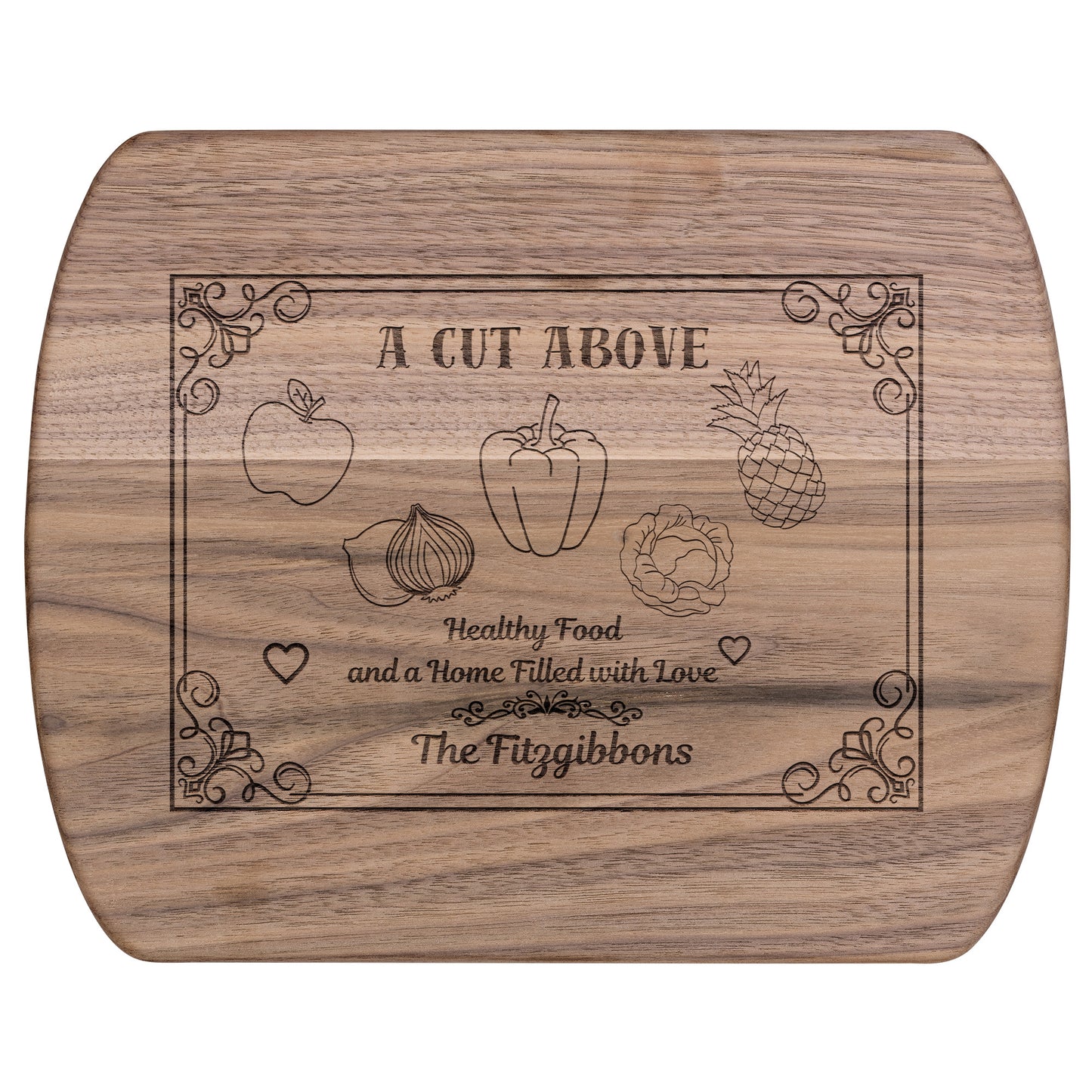 Personalized "A Cut Above" Hardwood Cutting Board