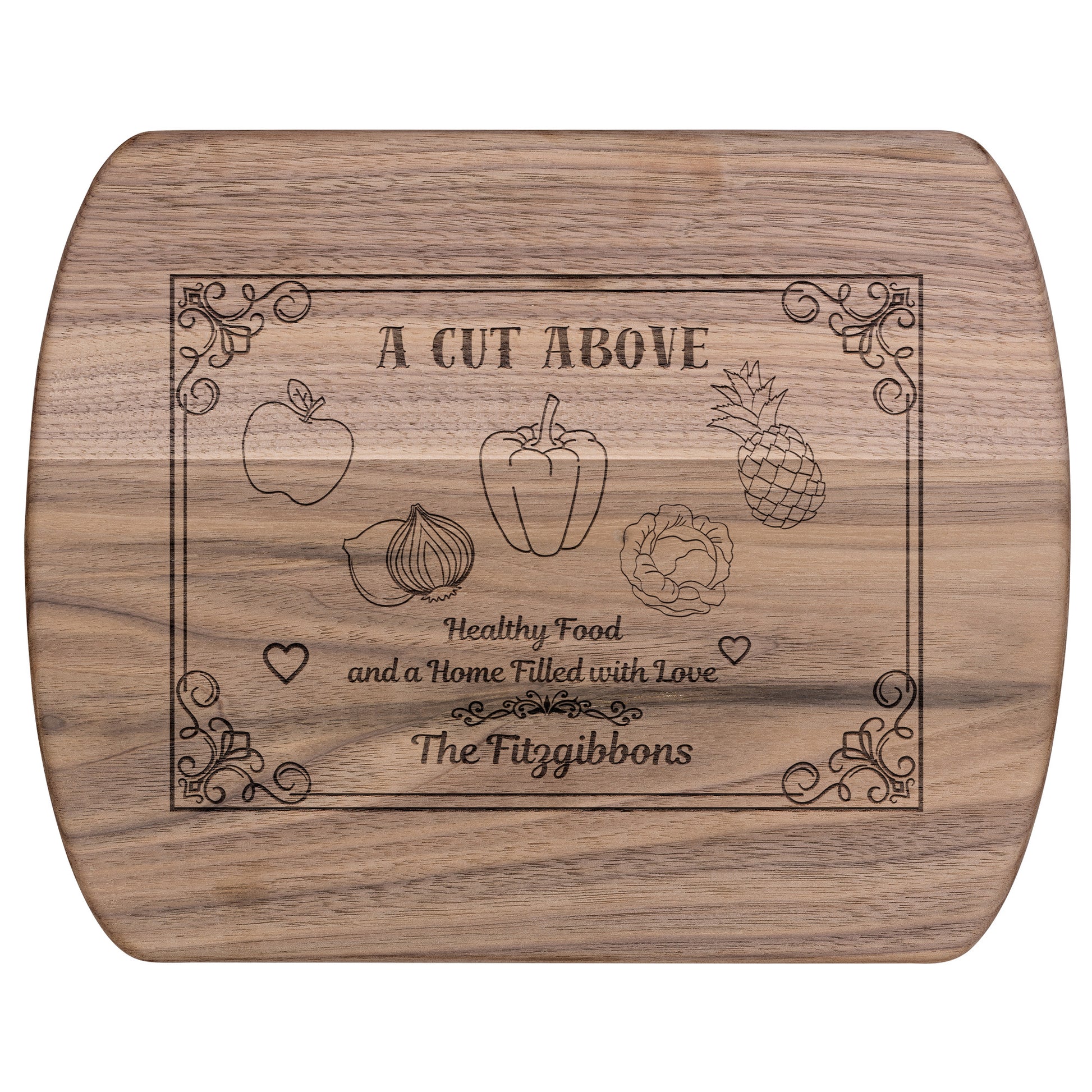 Personalized "A Cut Above" Hardwood Cutting Board