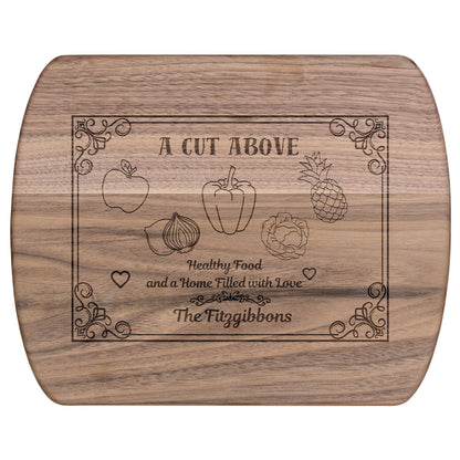 Personalized "A Cut Above" Hardwood Cutting Board