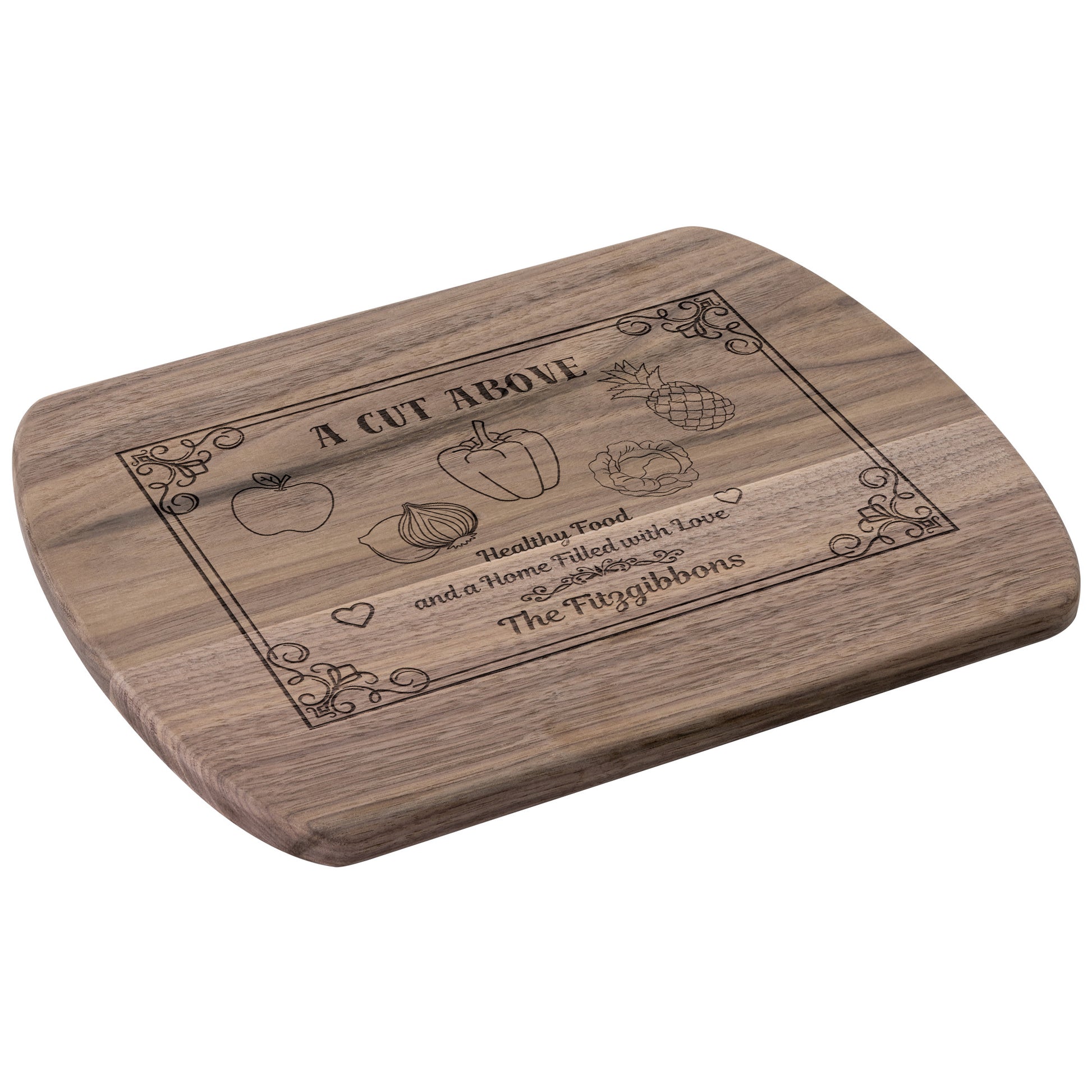 Personalized "A Cut Above" Hardwood Cutting Board`io