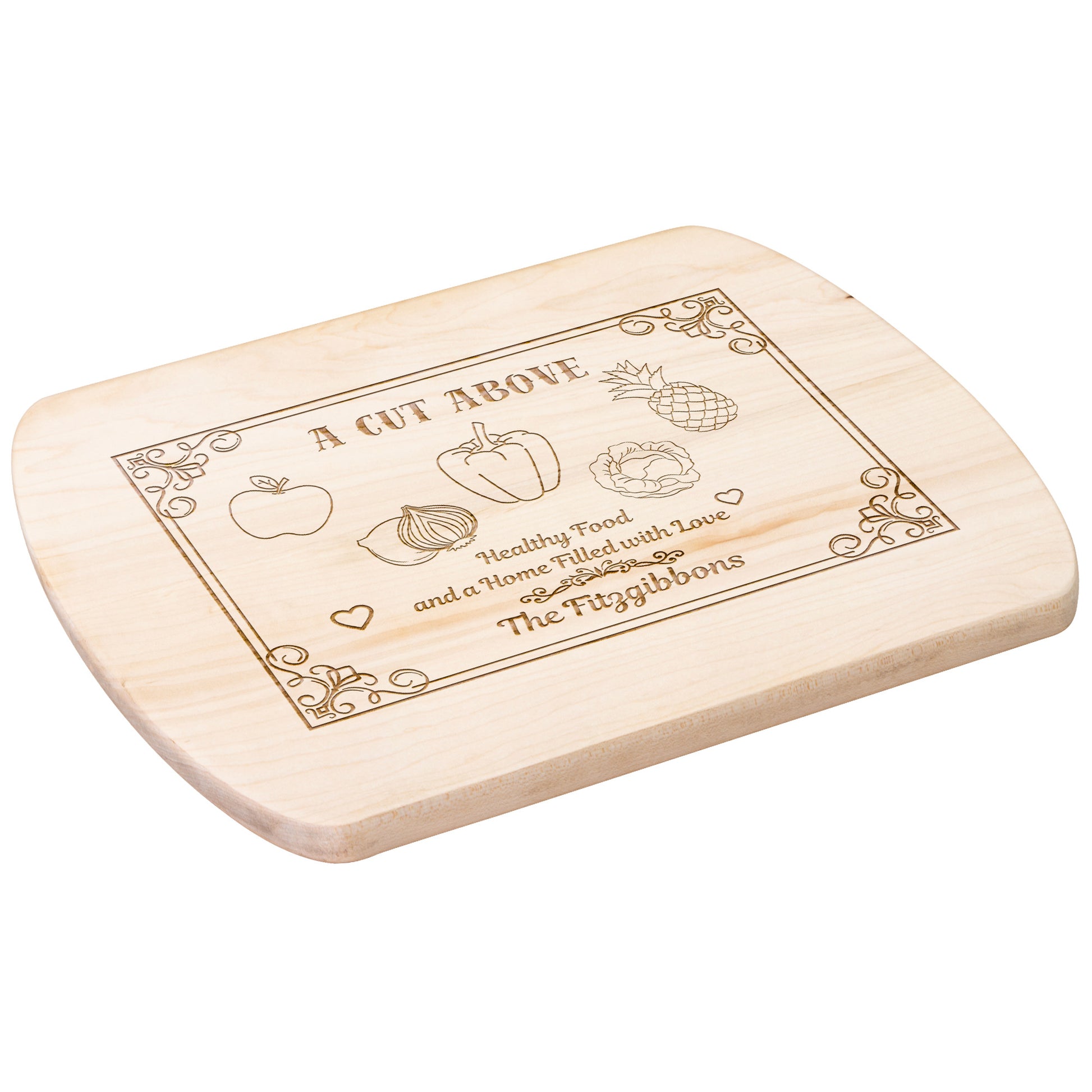 Personalized "A Cut Above" Hardwood Cutting Board