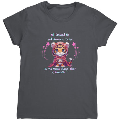 Camiseta personalizada "Gato: ¡Todo disfrazado y sin dónde ir!" para ella