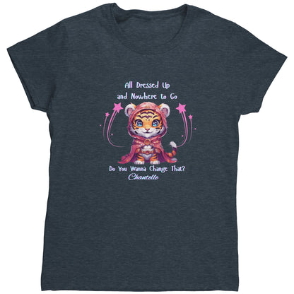 Camiseta personalizada "Gato: ¡Todo disfrazado y sin dónde ir!" para ella